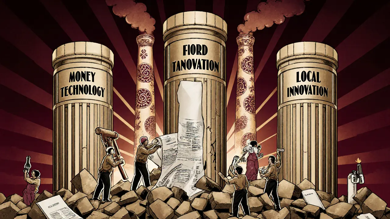 Три колонны успеха в совместном предприятии: деньги, технологии, знание рынка — вырастают из руин уходящего Ford.