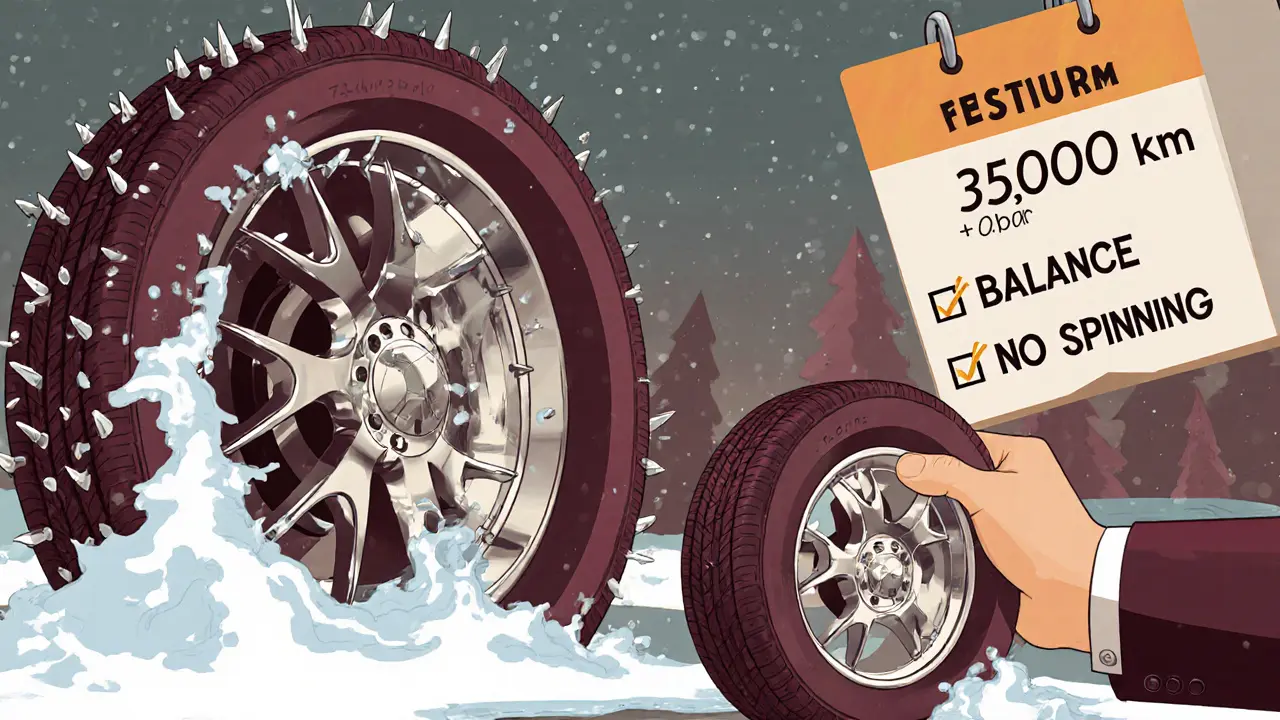 Зимние шипованные шины против летних: сравнение на льду и в грязи, с подсказками по уходу.