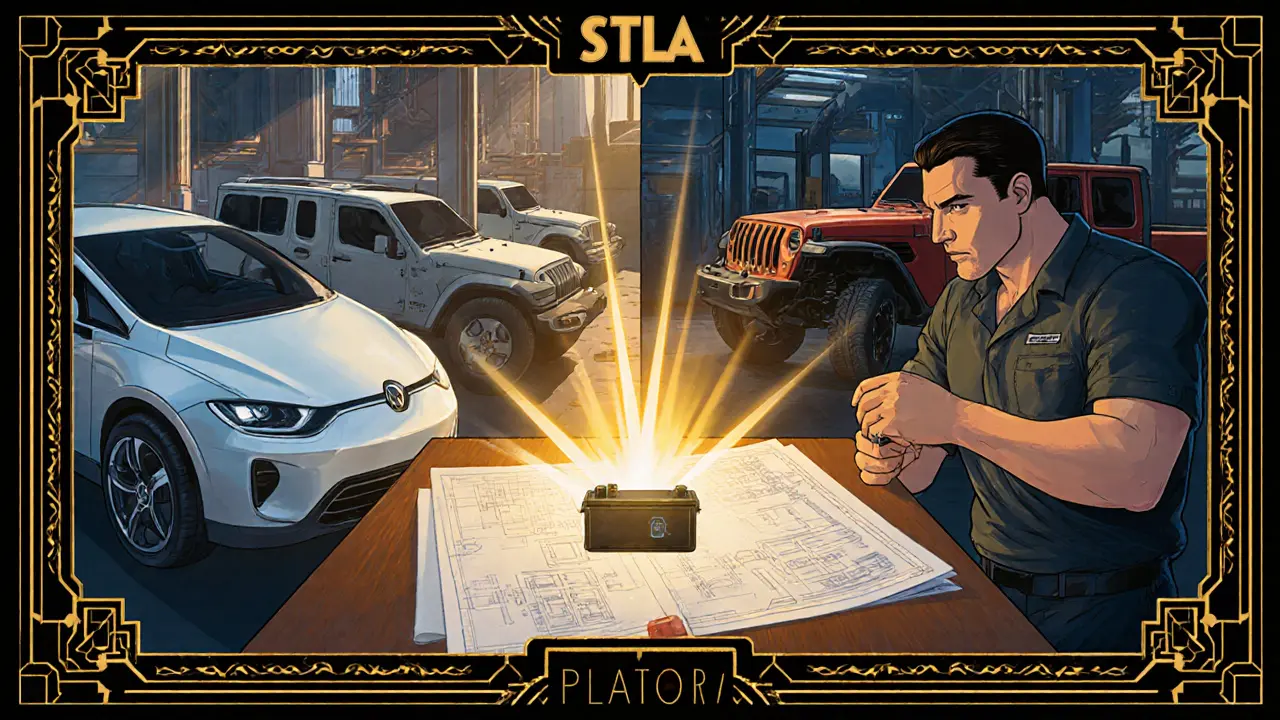 Разделённая сцена: французские и американские инженеры объединяют технологии над единым электроплатформой.