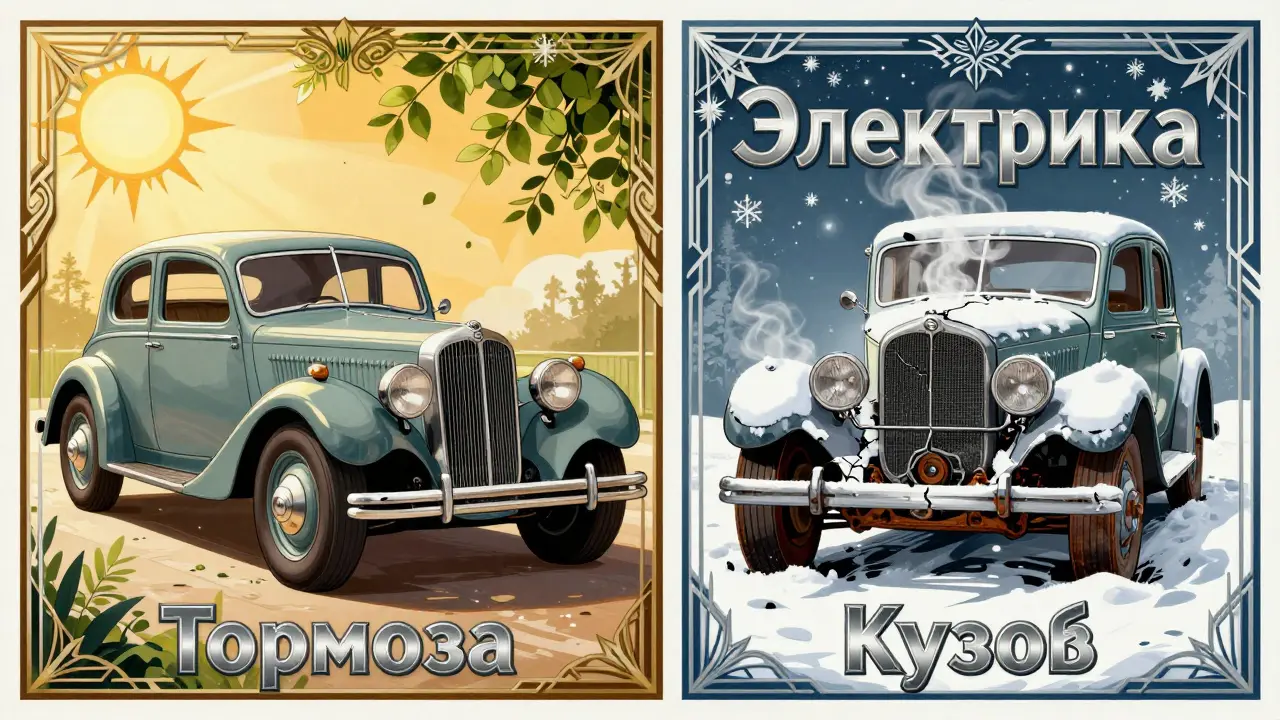 Летняя и зимняя версии одной машины: скрытые и явные неисправности в контрасте.