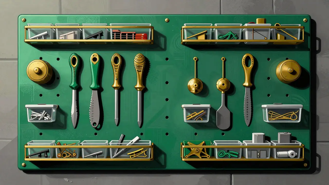 Система хранения инструментов на стене гаража