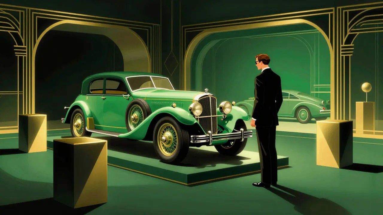 Дефицит автомобилей в роскошном автосалоне в стиле ар-деко