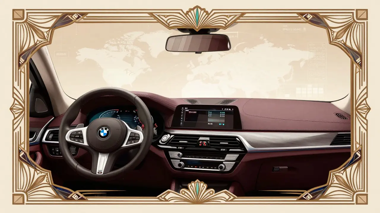 Роскошный интерьер BMW с элементами декора ар-деко
